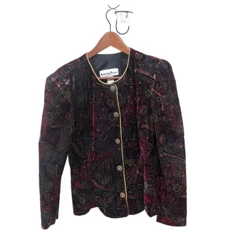 Vintage Another Thyme Padded Shoulder Blazer Size Small